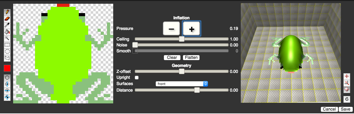 Then inflate it with the press of a button to create a 3D shape. With AgentCubes online, anyone can make exciting 3D characters